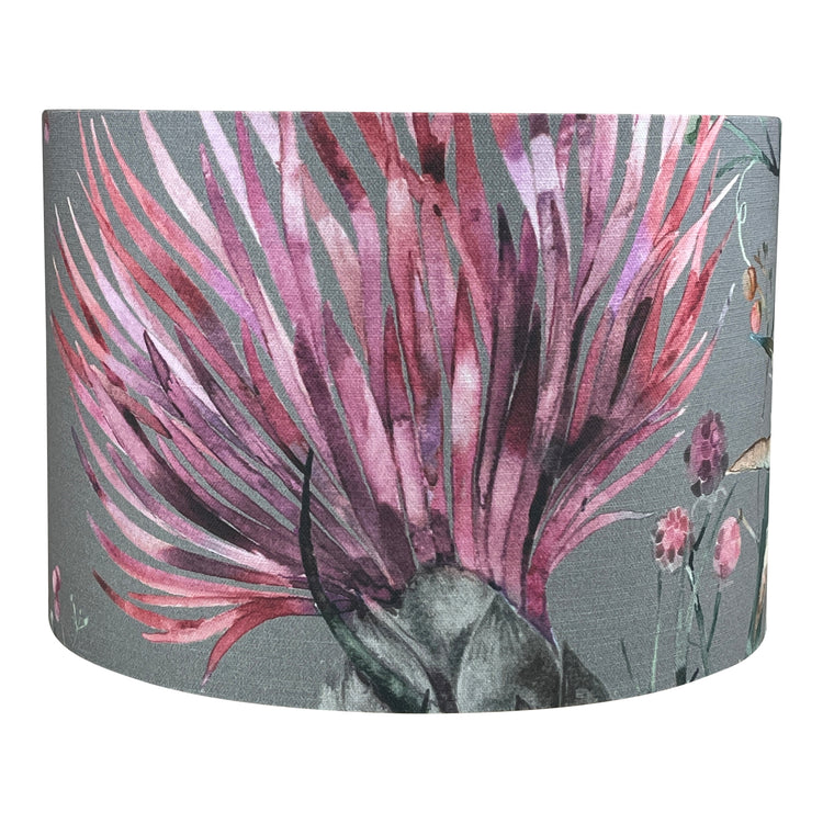 Elysium Handmade Drum Lampshade with Grey Fabric Lining