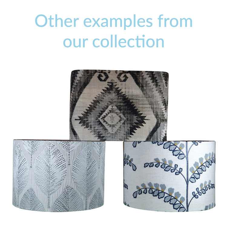 Indigo Fabric Handmade Lampshade - Blue Crocus Textiles