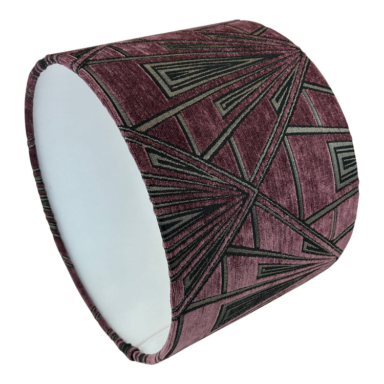 Gatsby Art Deco Handmade Lampshade in Purple - Blue Crocus Textiles