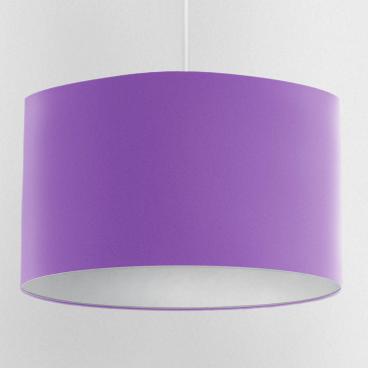 Velvet Handmade Lampshade - Amethyst with white Lining - Blue Crocus Textiles