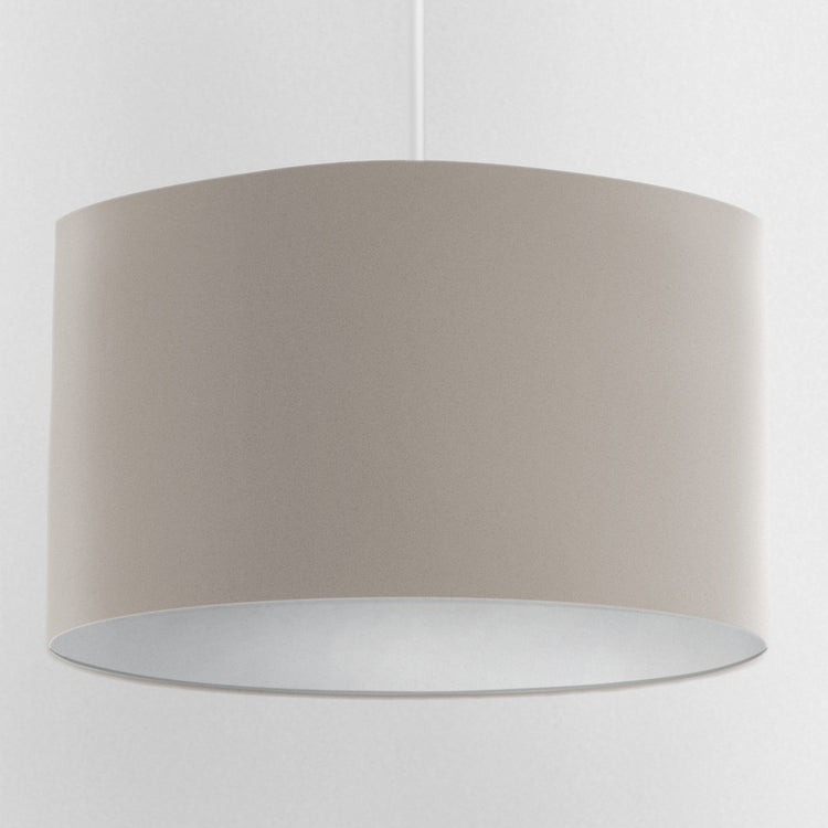 Velvet Handmade Lampshade - Dove with white Lining - Blue Crocus Textiles