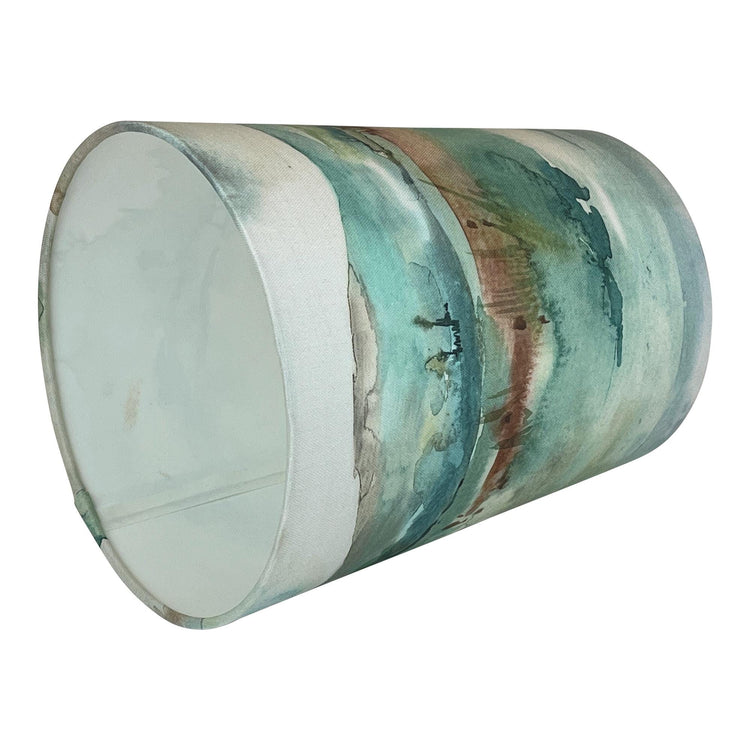 Waste Paper Bin finished with Voyage Maison Russet Shores Fabric - Blue Crocus Textiles