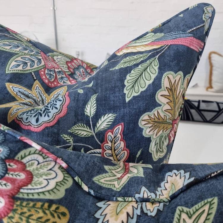 Double Sided Cushion with optional piping - Blue Crocus Textiles