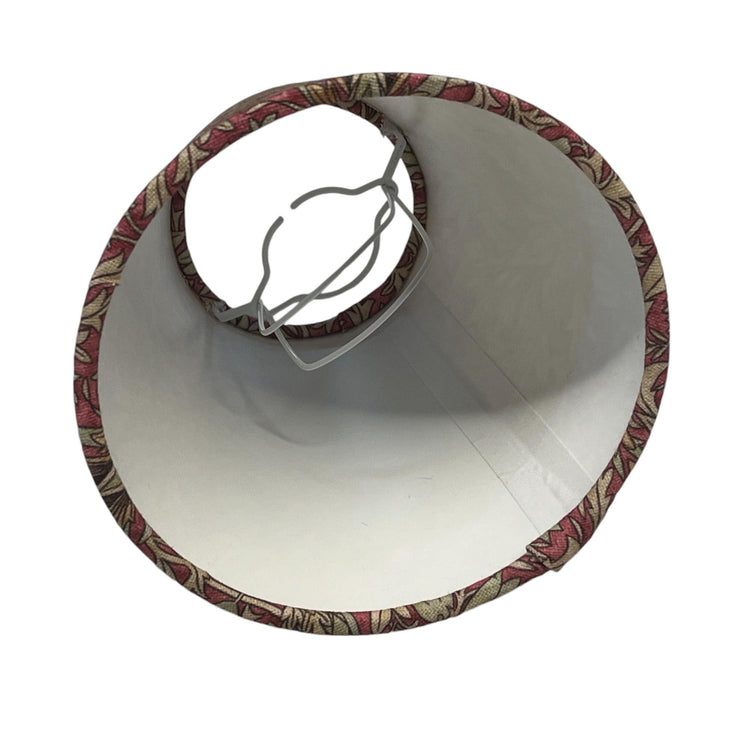 William Morris Candle Clip Lampshade with Snakehead Wine, Handmade Lampshades, Handmade Lamp Shade, Clip On Lampshade - BlueCrocusTextiles