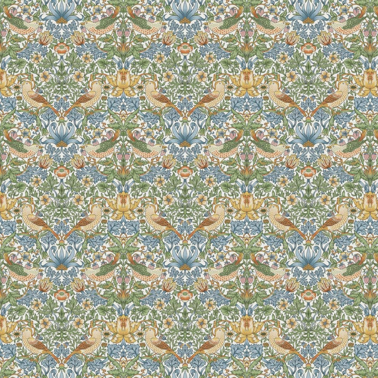 Made to Measure Roman Blind with a Hand Stitched Finish, William Morris Strawberry Thief - BlueCrocusTextiles