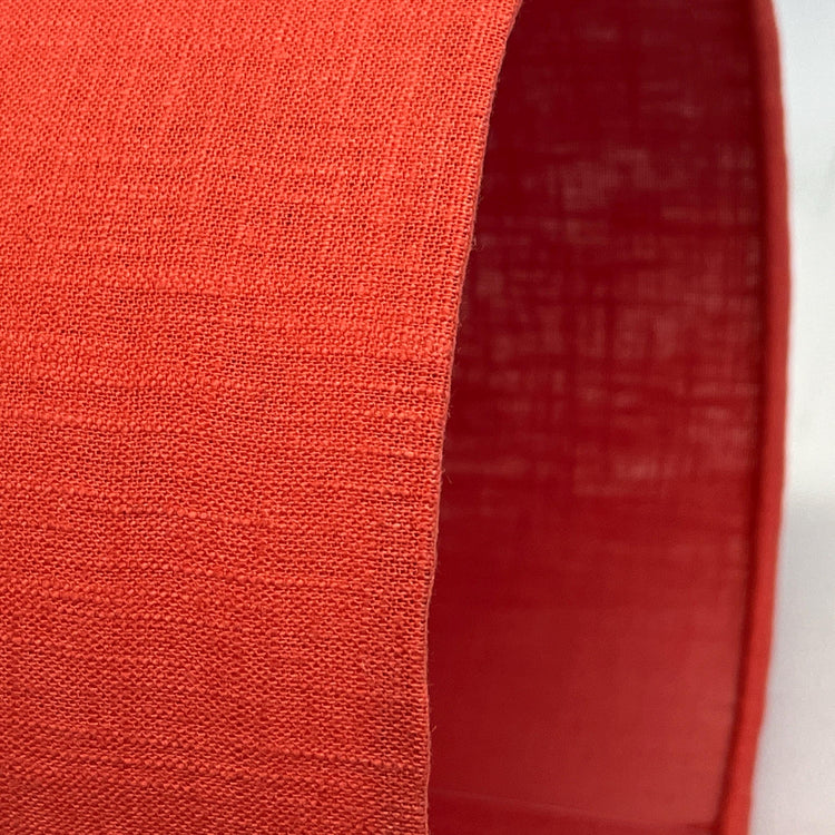 Linen Extra Tall Handmade Lampshade, Suitable for Table Lamp, Floor Lamp, Burnt Orange - BlueCrocusTextiles