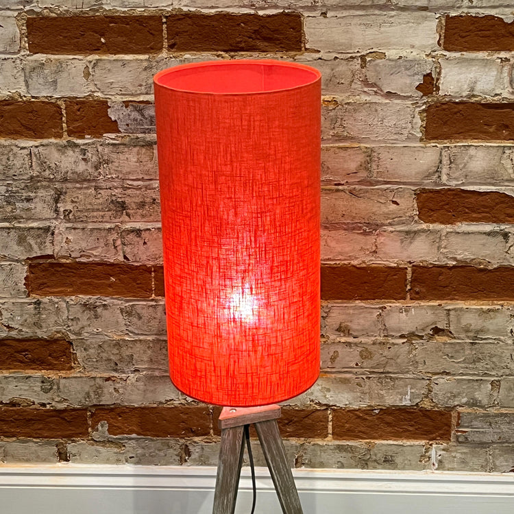 Linen Extra Tall Handmade Lampshade, Suitable for Table Lamp, Floor Lamp, Burnt Orange - BlueCrocusTextiles