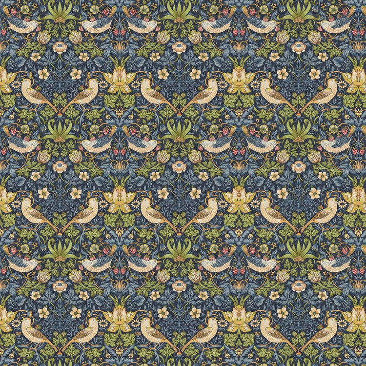 Made to Measure Roman Blind with a Hand Stitched Finish, William Morris Strawberry Thief - BlueCrocusTextiles