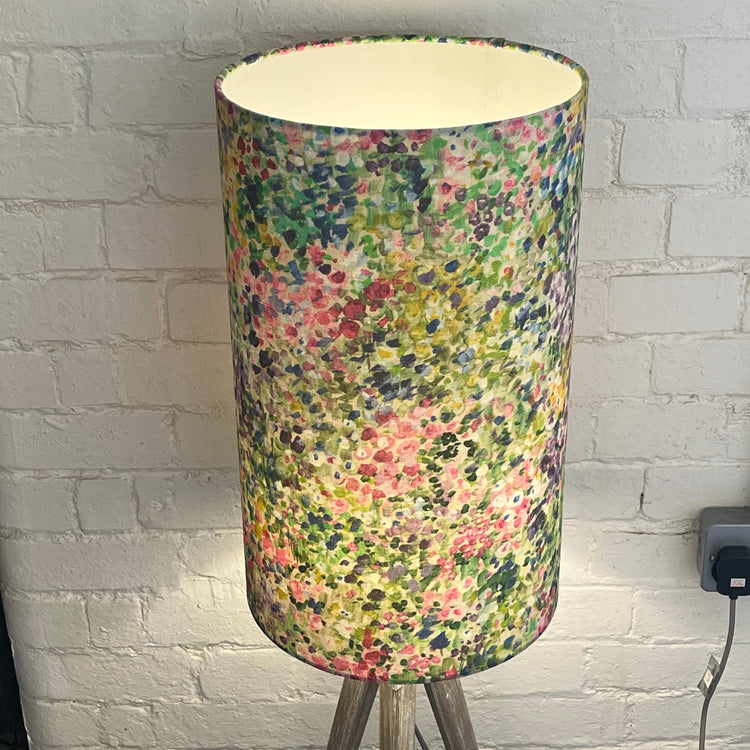 Fusion Abstract Extra Tall Handmade Lampshade, Suitable for Table Lamp, Floor Lamp - BlueCrocusTextiles