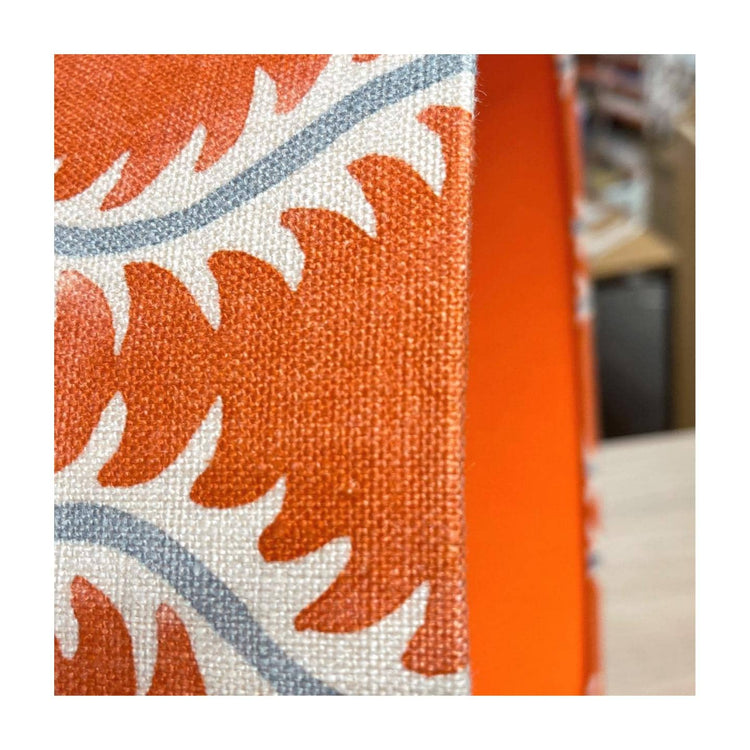 Helter Skelter Orange Handmade Lampshade, Table Lampshade, Ceiling Pendant, Country Lampshade, Handmade Lamp Shade, Orange Lampshade - BlueCrocusTextiles