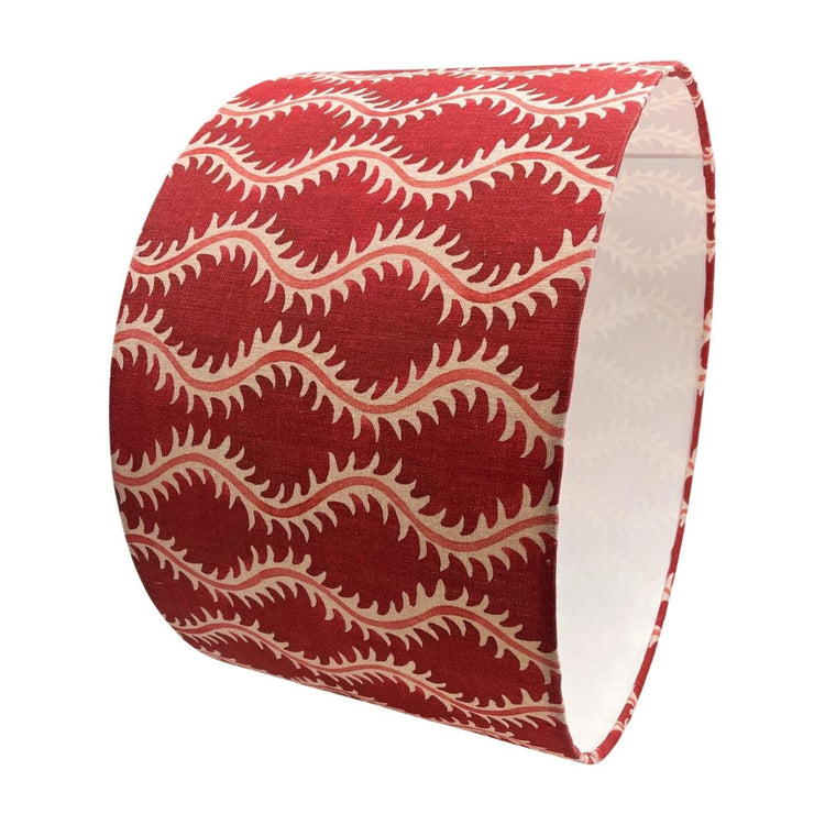 Helter Skelter Cherry Handmade Lampshade, Table Lampshade, Ceiling Pendant, Country Lampshade, Handmade Lamp Shade, Red Lampshade - BlueCrocusTextiles