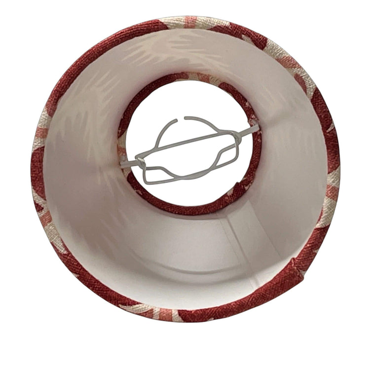 Helter Cherry Candle Clip Lampshade, Handmade Lampshades, Table Lampshades, Orange Lampshade, Handmade Lamp Shade, Clip On Lampshade - BlueCrocusTextiles