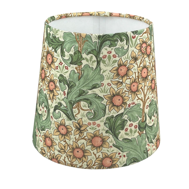 Empire Handmade Lampshade with William Morris Orchid Cream Fabric - BlueCrocusTextiles