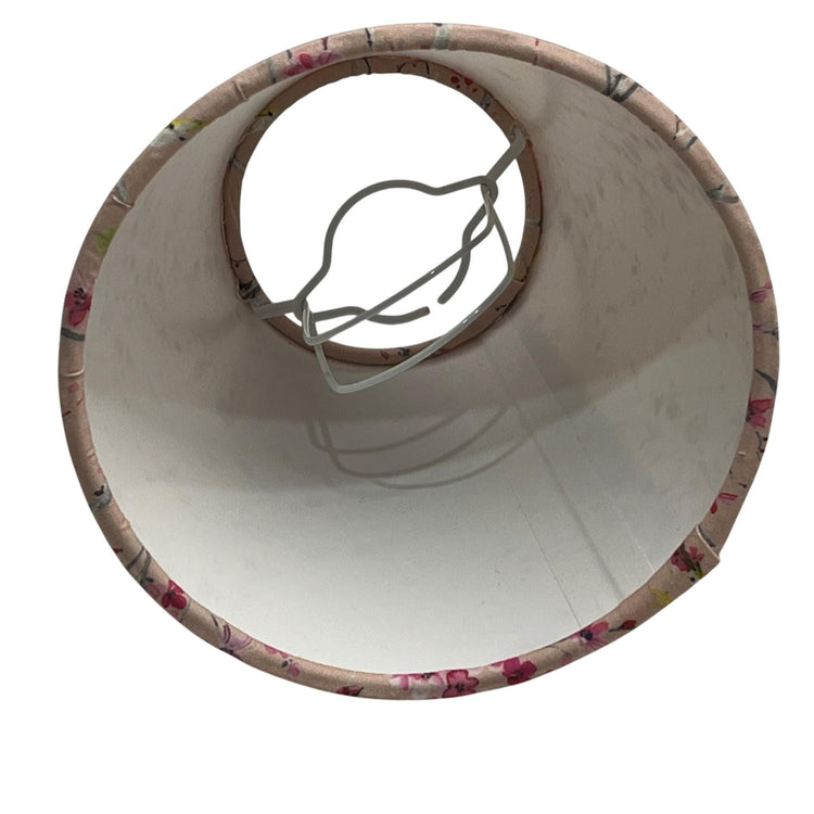 Pink Floral Fabric Candle Clip Lampshade, Handmade Chandelier Shade - BlueCrocusTextiles