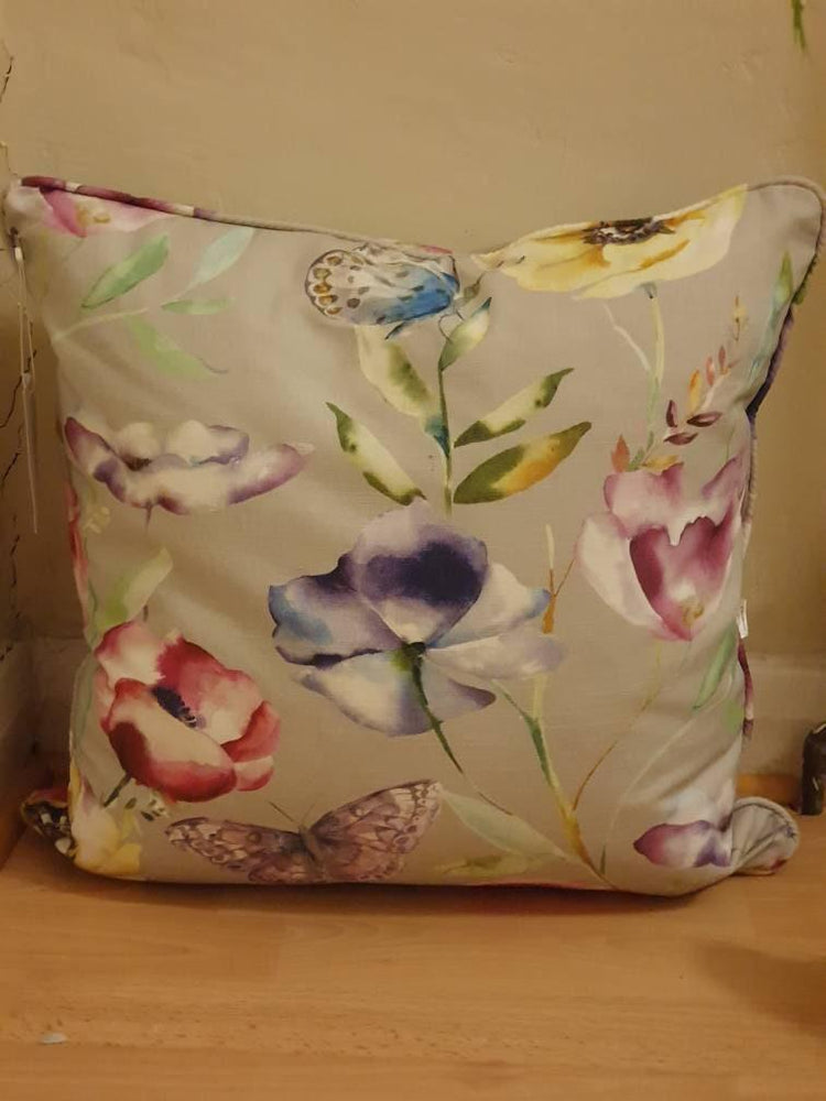 Beautiful hand made pipped cushion cushion cover made by blue crocus textile made farfalla fabric by voyage maison - Blue Crocus Textiles
