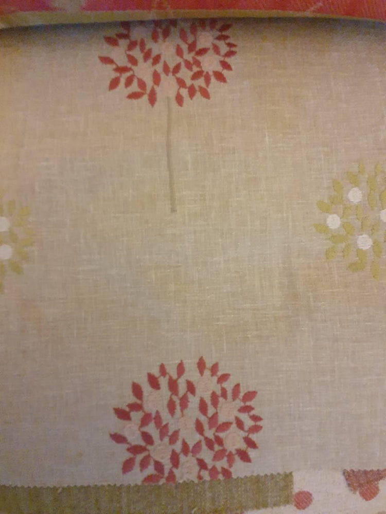 Beautiful hand made roman blind windows treatment with embroidered trees 4 colour ways to choose from - Blue Crocus Textiles