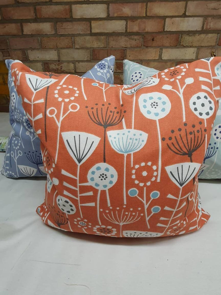 Beautiful handmade handcrafted cushion cushion cover scatter cushion decorative cushion in orange bergen - Blue Crocus Textiles