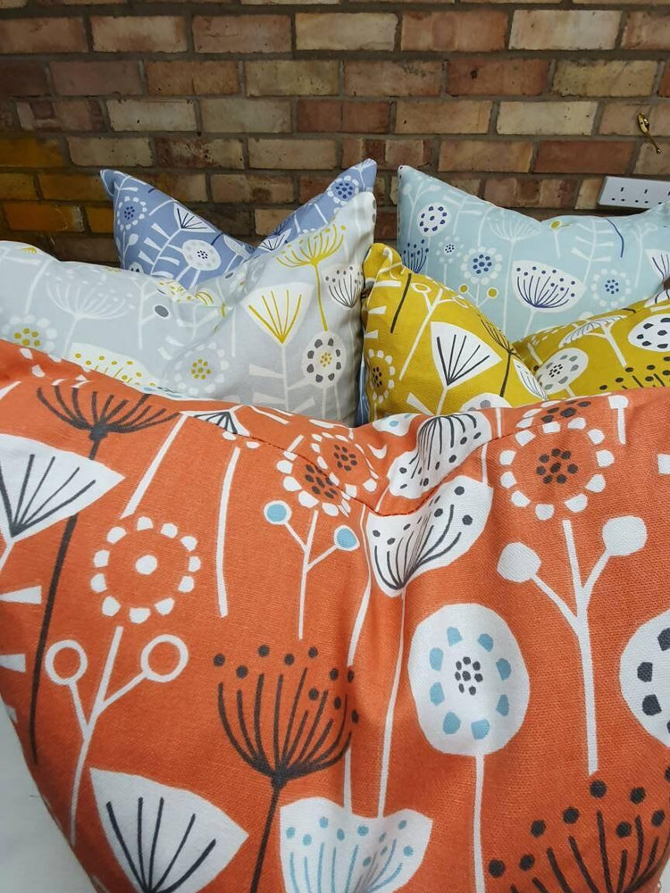 Beautiful handmade handcrafted cushion cushion cover scatter cushion decorative cushion in orange bergen - Blue Crocus Textiles