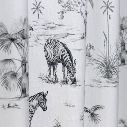 Beautiful serngeti animal kingdom bespoke handcrafted made to measure curtains - Blue Crocus Textiles
