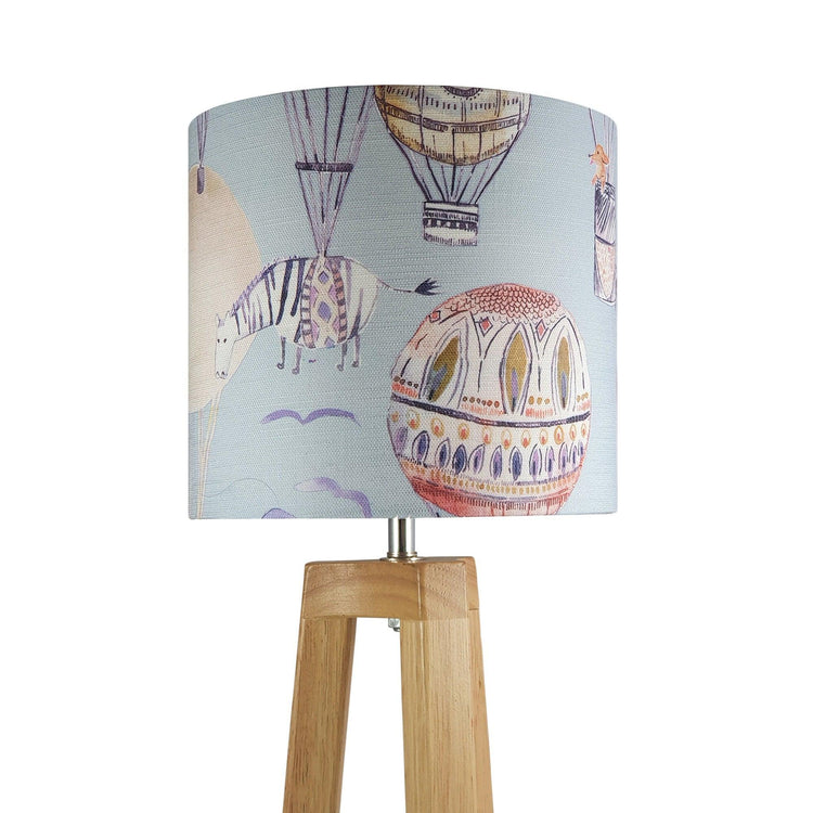 Beautiful unicorn dance fabric covered drum lampshade - Blue Crocus Textiles
