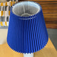 Blue Pleated Lampshade with Duplex (Shade Carrier) - Blue Crocus Textiles