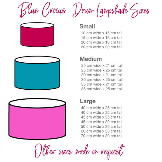 Cerise Lampshade with 100% cotton fabric - Blue Crocus Textiles