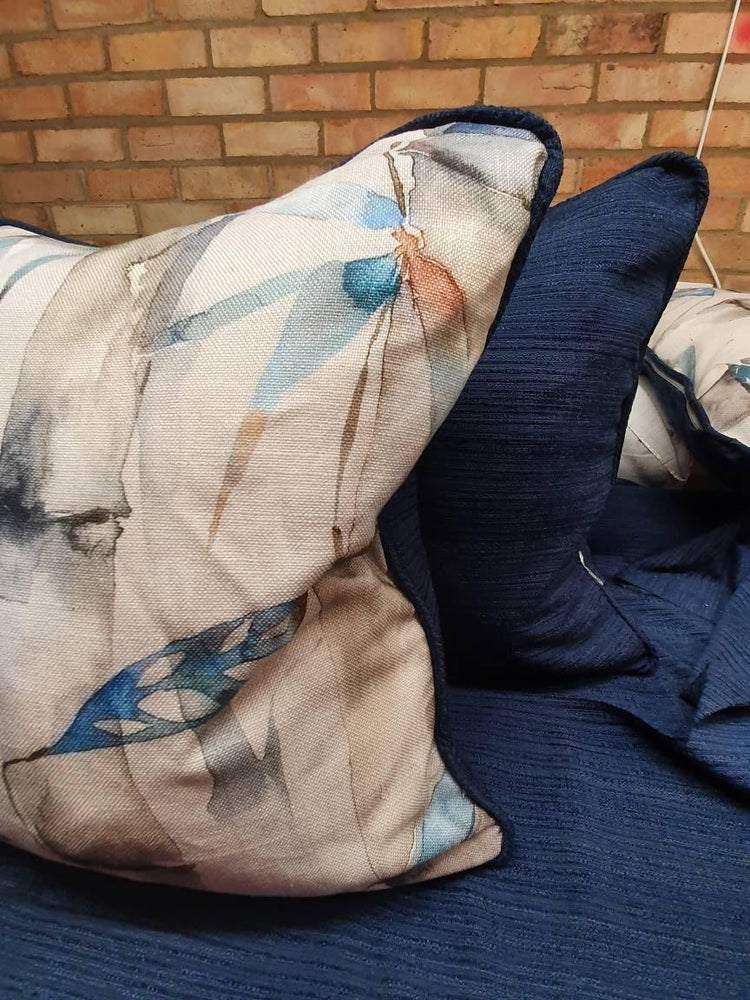 Decorative cushion scatter cushion made from kanto by voyage maison fabric Cushion - Blue Crocus Textiles