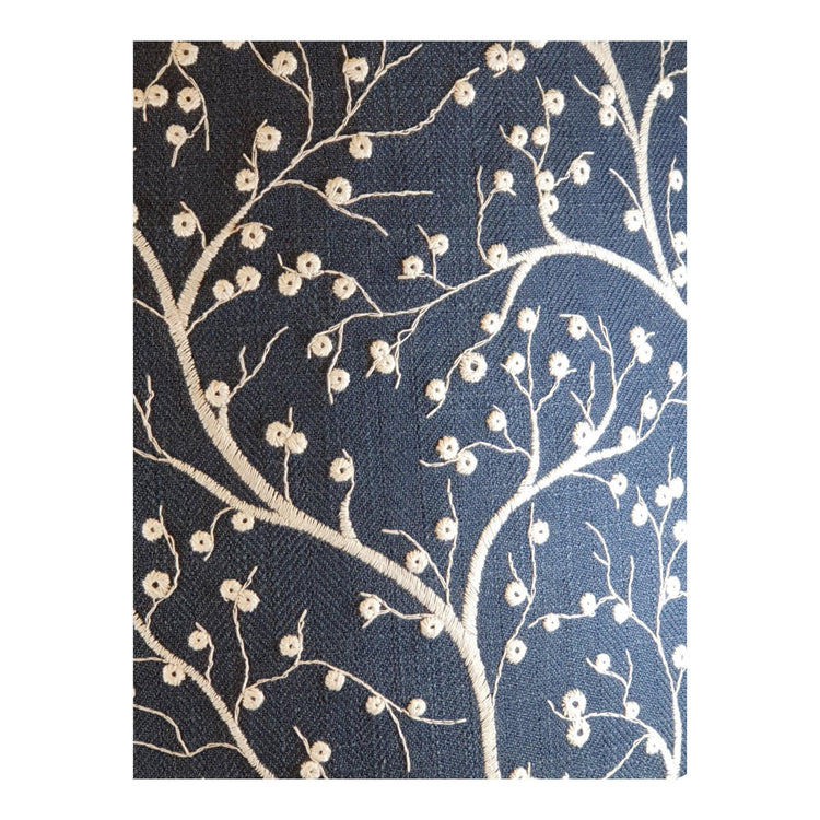 Embroidered Tree Lampshade - Blue Crocus Textiles