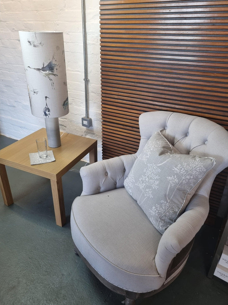 Extra Large Embroidered Floral Cushion Cover with Piping - Blue Crocus Textiles