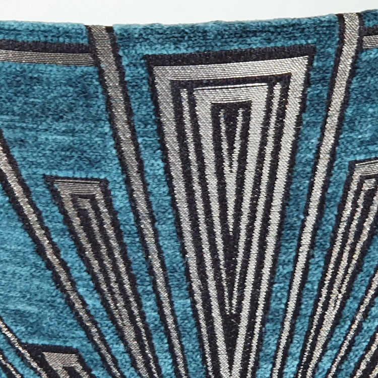 Gatsby Art Deco Handmade Lampshade in Teal - Blue Crocus Textiles