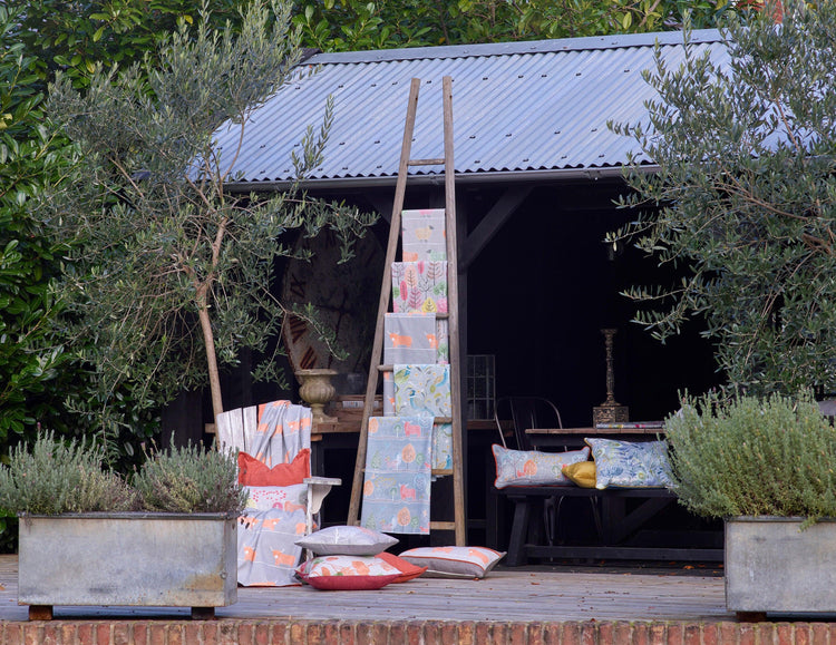 Handmade Roman Blind - Blue Crocus Textiles