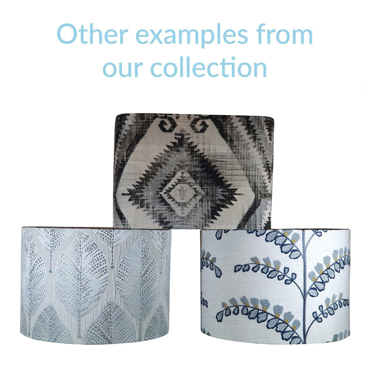Heather Fabric Lampshade - Blue Crocus Textiles