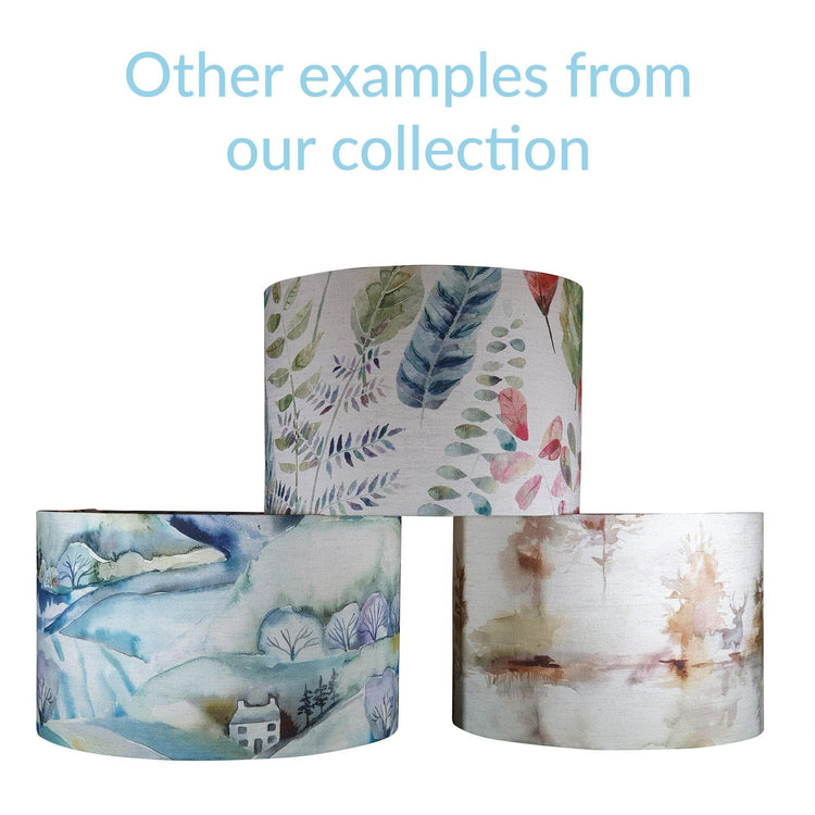 Indigo Fabric Lampshade - Blue Crocus Textiles