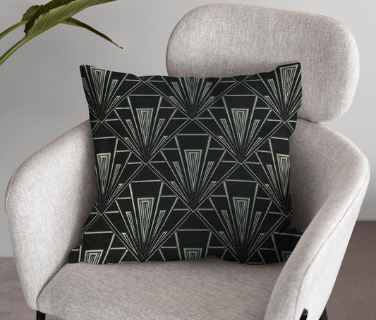 Art Deco Cushion - Blue Crocus Textiles