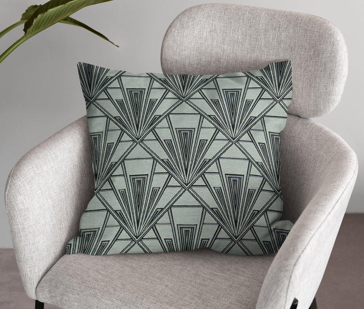 Art Deco Cushion - Blue Crocus Textiles