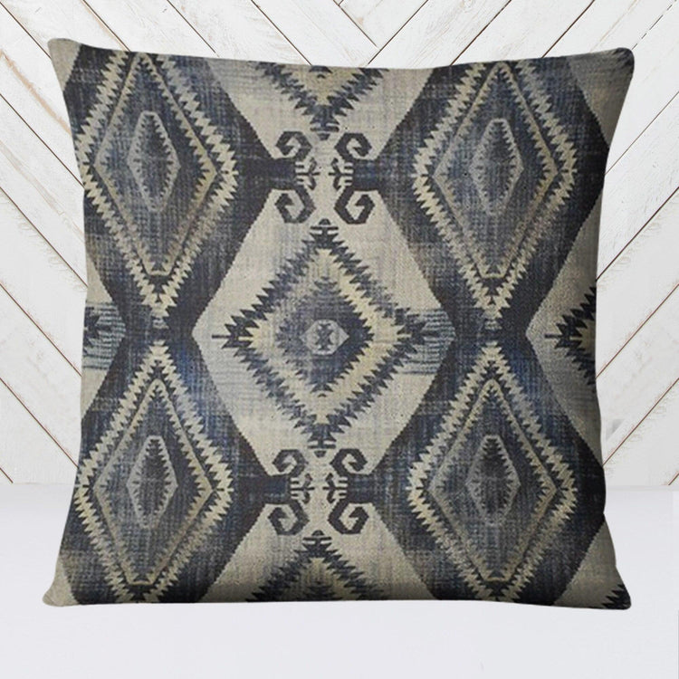 Large Santa Cruz Cushion - Indego - Blue Crocus Textiles