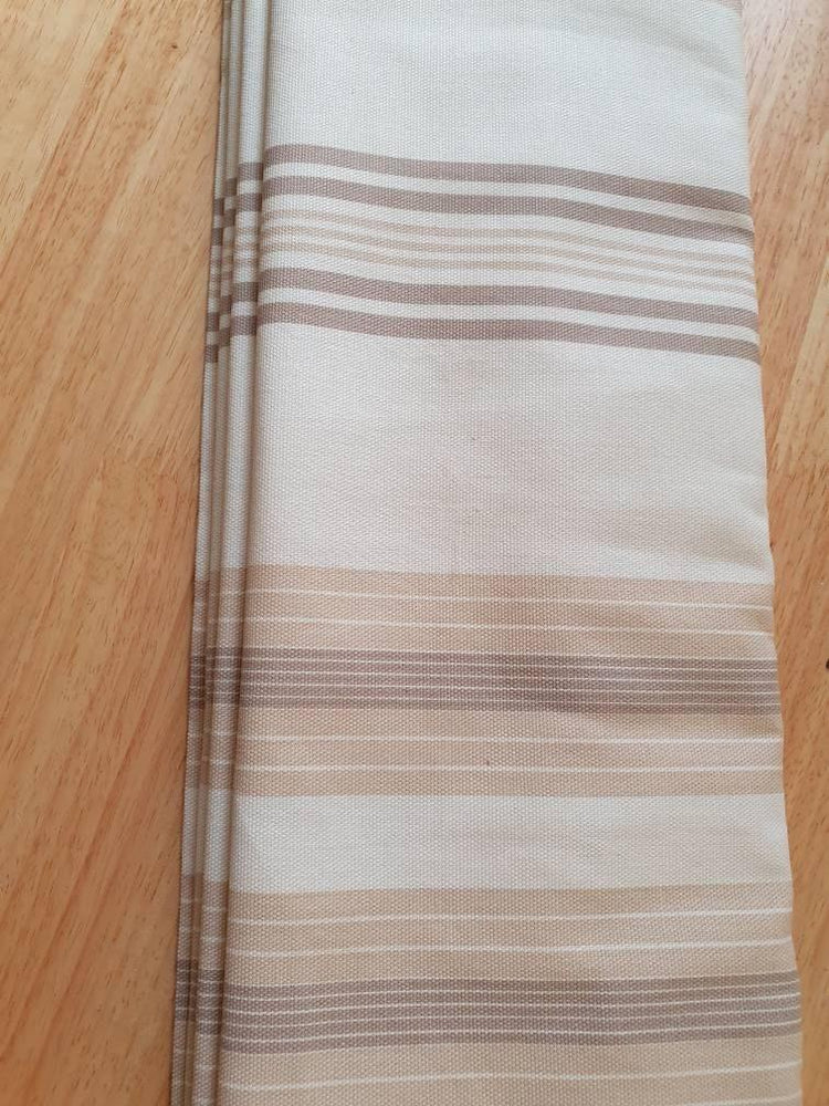 Luxury bespoke handcrafted Lulu Stripe roman blind - Blue Crocus Textiles