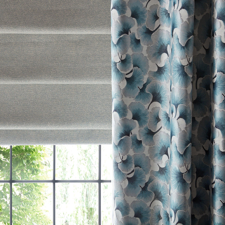 Luxury Made to Measure Curtains - Porter & Stone Ginko - Blue Crocus Textiles