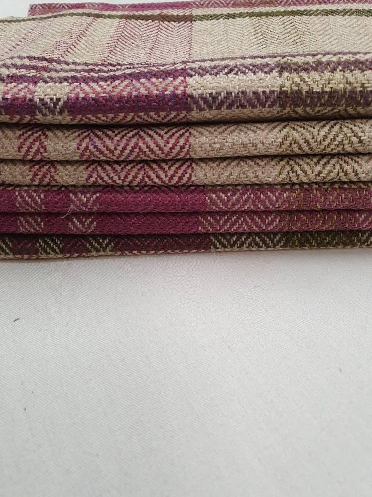 Roman blinds handcrafted made to measure linded fabric Melrose tartan by Porter stone - Blue Crocus Textiles