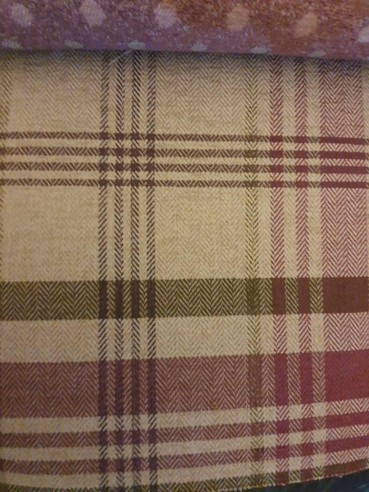 Roman blinds handcrafted made to measure linded fabric Melrose tartan by Porter stone - Blue Crocus Textiles