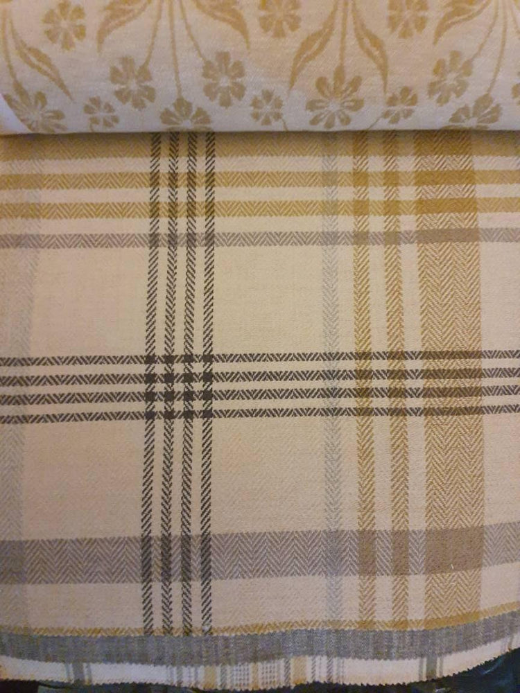 Roman blinds handcrafted made to measure linded fabric Melrose tartan by Porter stone - Blue Crocus Textiles