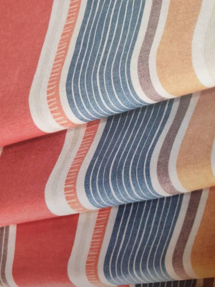 Roman blinds handcrafted Made to measure lined bespoke fabric printed fabric by fryett's - Blue Crocus Textiles