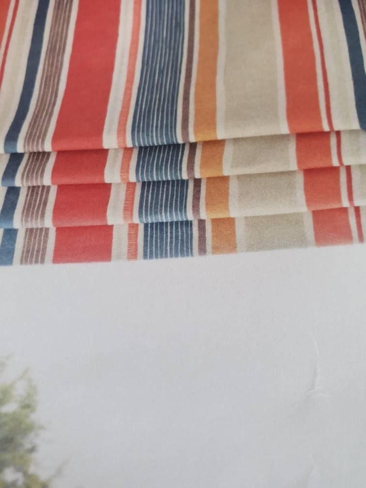 Roman blinds handcrafted Made to measure lined bespoke fabric printed fabric by fryett's - Blue Crocus Textiles