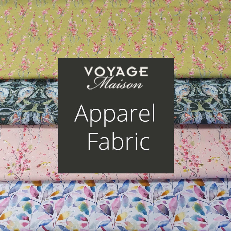 Voyage Maison 100% Cotton Poplin Dress Fabric - Blue Crocus Textiles