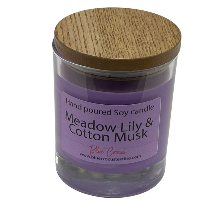 Meadow Lily & Cotton Musk – Hand-Poured Soy Candle