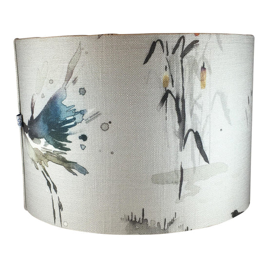 Voyage Bird Handmade Lampshade - Blue Crocus Textiles