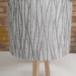 Silver Grey Linear Handmade Lampshade - Blue Crocus Textiles