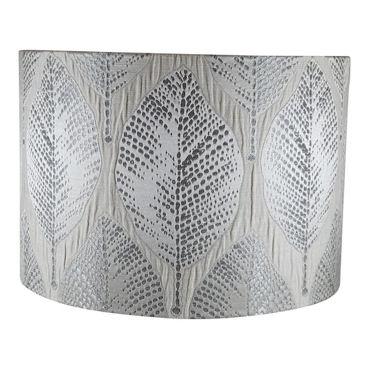 Silver Grey Handmade Handmade Lampshade - Blue Crocus Textiles