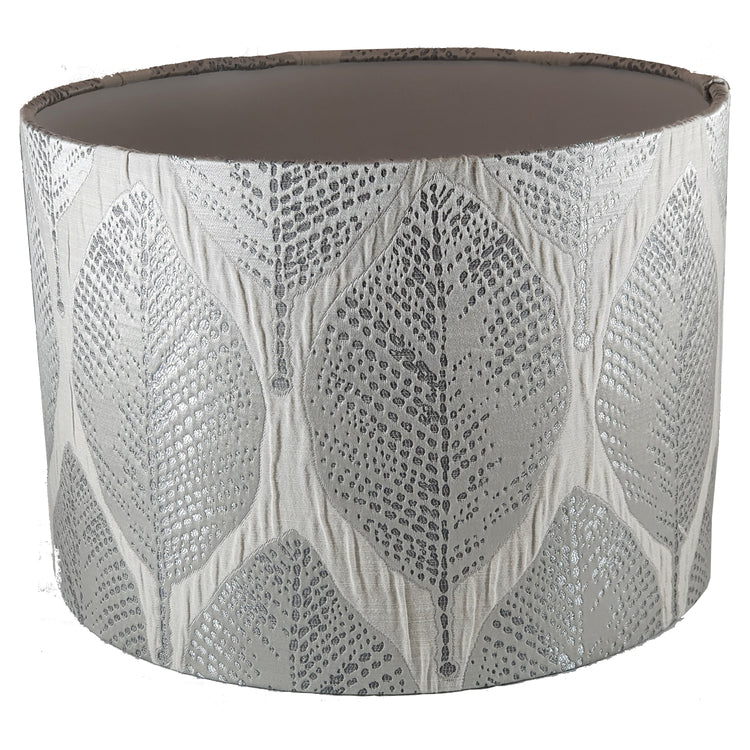 Silver Grey Handmade Handmade Lampshade - Blue Crocus Textiles