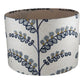 Floral Embroidered Handmade Lampshade - Blue Crocus Textiles